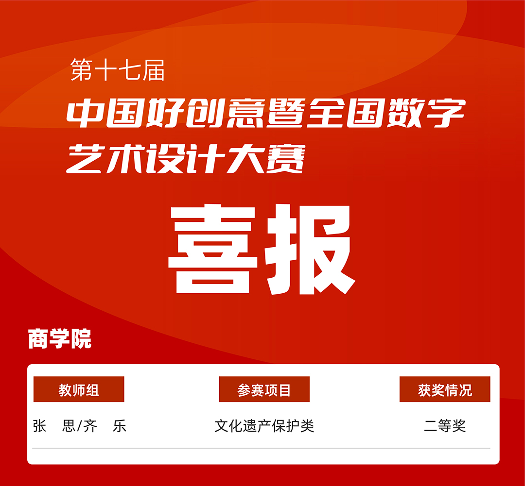 商学院教师在中国好创意暨全国数字艺术设计大赛荣获国家二等奖 商学院教师在中国好创意暨全国数字艺术设计大赛荣获国家二等奖