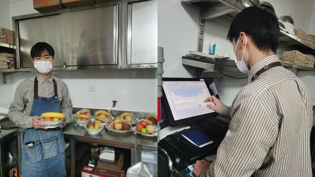 2020级酒店管理专业学生张龙飞工作场景 2020级酒店管理专业学生张龙飞工作场景