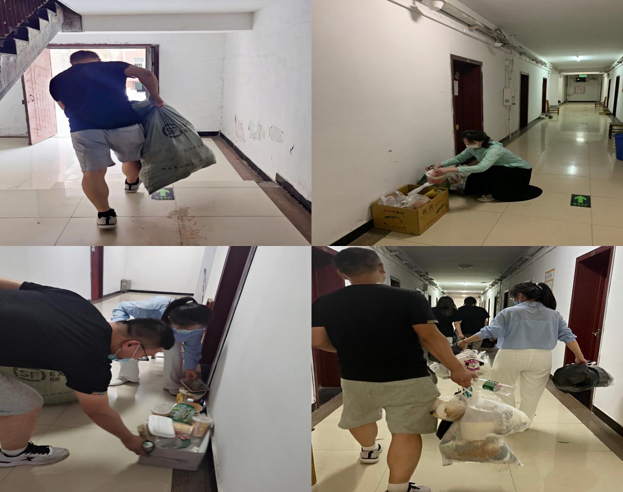 辅导员老师充当“送餐员” 辅导员老师充当“送餐员”