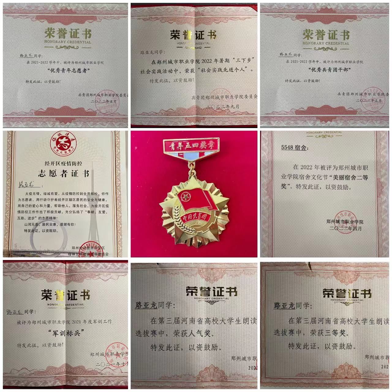 荣誉证书 荣誉证书