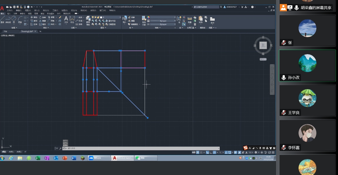 材料工程学院22级学生带21级学长学姐学习CAD制图
